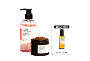 Combo Gel tắm 3in1 Grapefruit Peel & Eucalyptus Globulus và Tẩy tế bào chết Nuông Chiều Cơ thể, sản phẩm chăm sóc cơ thể với công thức đặc biệt giúp làm sạch và tẩy tế bào chết hiệu quả.
