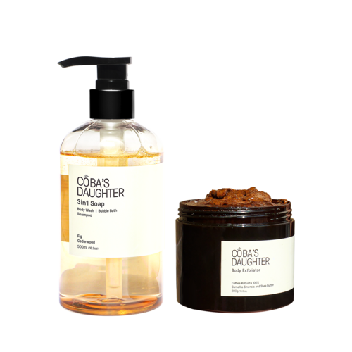 Combo Gel tắm 3in1 Fig & Cedarwood và Tẩy tế bào chết Nuông Chiều Cơ Thể