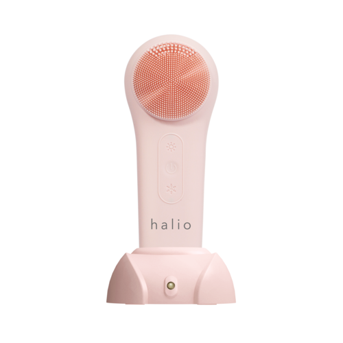 Máy Rửa Mặt Massage Tích Hợp Liệu Pháp Ánh Sáng và Nhiệt Halio Multi-task Cleansing & Massaging Device with Red Blue Light Therapy 5 in 1 - Peach Fuzz