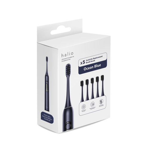 Set 5 Đầu Bàn Chải Thay Thế Halio SonicLite Replacement Brush Heads - Ocean Blue