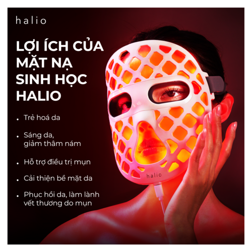 Mặt Nạ Ánh Sáng Sinh Học Halio PureGlow Ultralite Silicone LED Face Mask