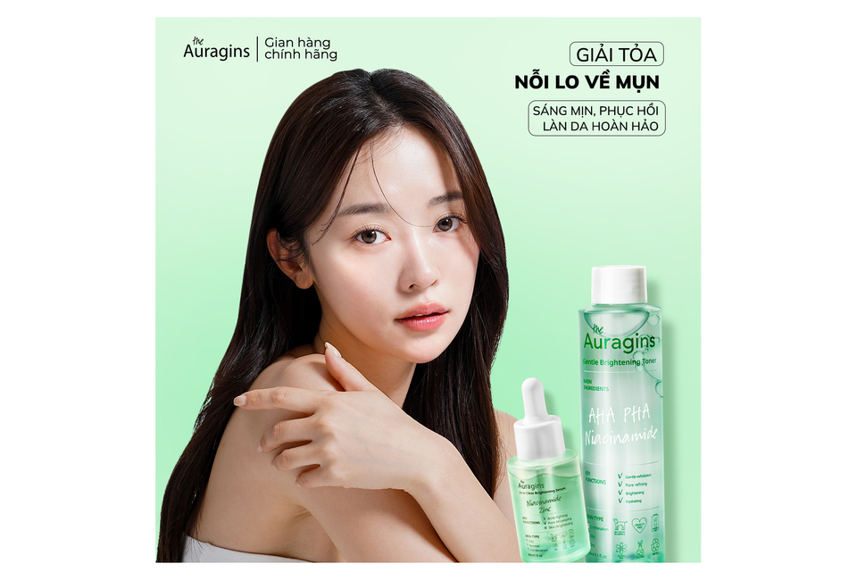 Combo 11 Bộ Đôi Tinh Chất Dưỡng Ẩm Phục Hồi The Auragins với Nước Hoa Hồng AHA PHA và Dụng Cụ Massage Mặt Guasha giúp làn da sáng mịn, phục hồi và tươi trẻ, giải tỏa nỗi lo về mụn.