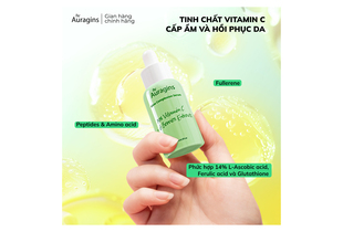 Tinh Chất The Auragins Glow Complexion Serum 14% Vitamin C + 6 Berries Extracts Sáng Da Giảm Thâm Nám 15ml