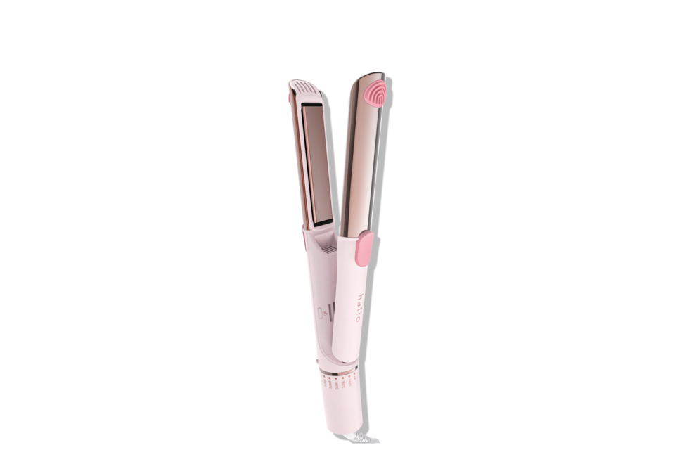 Combo máy sấy tóc Halio High Speed Ionic Hair Dryer và máy uốn duỗi Halio 2in1 Airplus Hair Styler, với thiết kế tinh tế và tiện lợi, lý tưởng cho việc làm đẹp tóc hàng ngày.