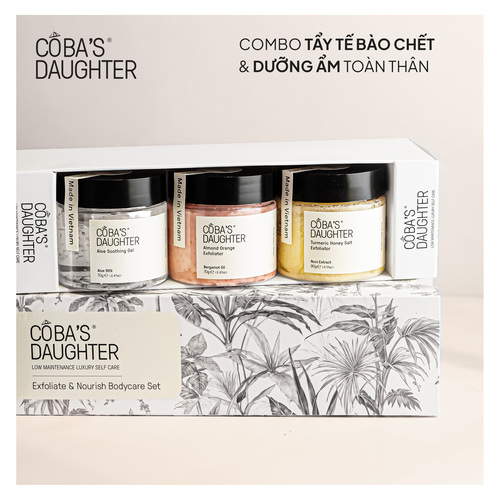 Bộ chăm sóc cơ thể tẩy tế bào chết & dưỡng ẩm cho da - CoBa's Daughter Exfoliate & Nourish Bodycare Set
