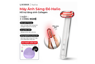 Máy Ánh Sáng Đỏ Halio hỗ trợ tăng sinh collagen, với 3 công nghệ: Red Light Therapy, Xung Điện EMS và Công Nghệ Rung Sóng Âm. Tặng kèm Máy Rửa Mặt Halio trị giá 945K.