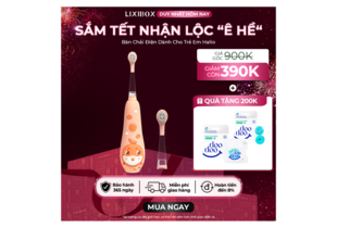 Bàn Chải Điện Dành Cho Trẻ Em Halio Smartsonic có thiết kế dễ thương, màu sắc bắt mắt, đi kèm quà tặng là sản phẩm doo doo. Giá gốc 900K, giảm còn 390K, bảo hành 365 ngày, miễn phí giao hàng.
