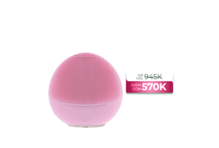 Máy rửa mặt dành cho da nhạy cảm Halio Sensitive Facial Cleansing & Massaging Device màu hồng baby, đang được giảm giá từ 945K còn 570K, hoàn hảo cho làn da nhạy cảm.