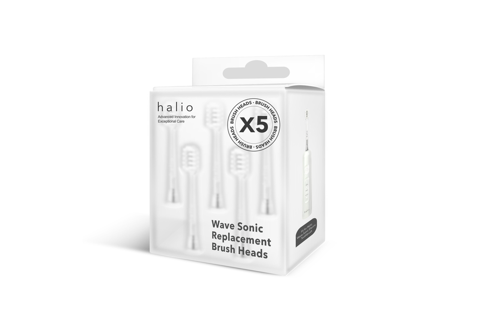 Set 5 Đầu Bàn Chải Thay Thế Halio Wave Sonic Replacement Brush Heads với tính năng vệ sinh vượt trội, phù hợp cho bàn chải Halio Wave, mang lại hiệu quả làm sạch tối ưu và chăm sóc răng miệng nhẹ nhàng.