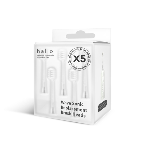 Set 5 Đầu Bàn Chải Thay Thế Halio Wave Sonic Replacement Brush Heads