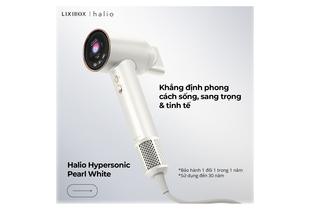 Máy Sấy Tóc Ion Âm Halio Hypersonic Hair Dryer Pearl White với thiết kế sang trọng và tinh tế, thể hiện phong cách sống hiện đại, kèm theo bảo hành 1 đổi 1 trong 1 năm và sử dụng lên đến 30 năm.