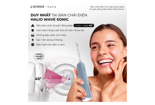 Bàn chải điện tích hợp công nghệ chuyển động kép Halio Wave Sonic Electric Toothbrush - Smoky Sky
