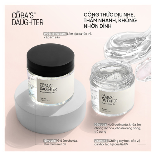 Gel Dưỡng Da Nha Đam Hương Dừa CoBa’s Daughter Aloe Soothing Gel 70gr