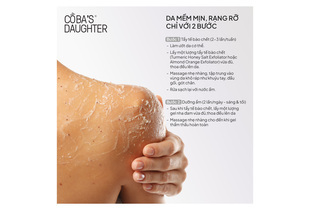 Tẩy Tế Bào Chết Toàn Thân Hương Matcha CoBa’s Daughter Body Exfoliator 70gr hướng dẫn sử dụng với hai bước đơn giản để có làn da mềm mại và sáng rạng. Bước 1: Tẩy tế bào chết 2-3 lần/tuần, Bước 2: Dưỡng ẩm 2 lần/ngày.