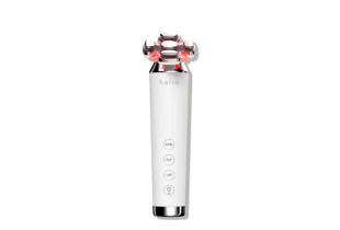 Công cụ Combo Nâng Cơ & Sáng Da halio giúp nâng cơ mặt, cải thiện độ sáng da, với các nút điều khiển EMS, RF, VR, LED đáng chú ý.