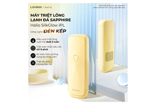 Máy Triệt Lông Halio SilkGlow IPL với công nghệ đèn kép, hiệu quả triệt lông vượt trội dưới 3 tuần, chỉ với 8 phút cho 1 lần sử dụng, an toàn cho da nhạy cảm.