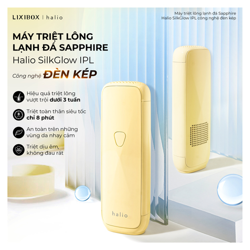 Máy Triệt Lông Halio SilkGlow IPL Sapphire Cooling Hair Removal Device