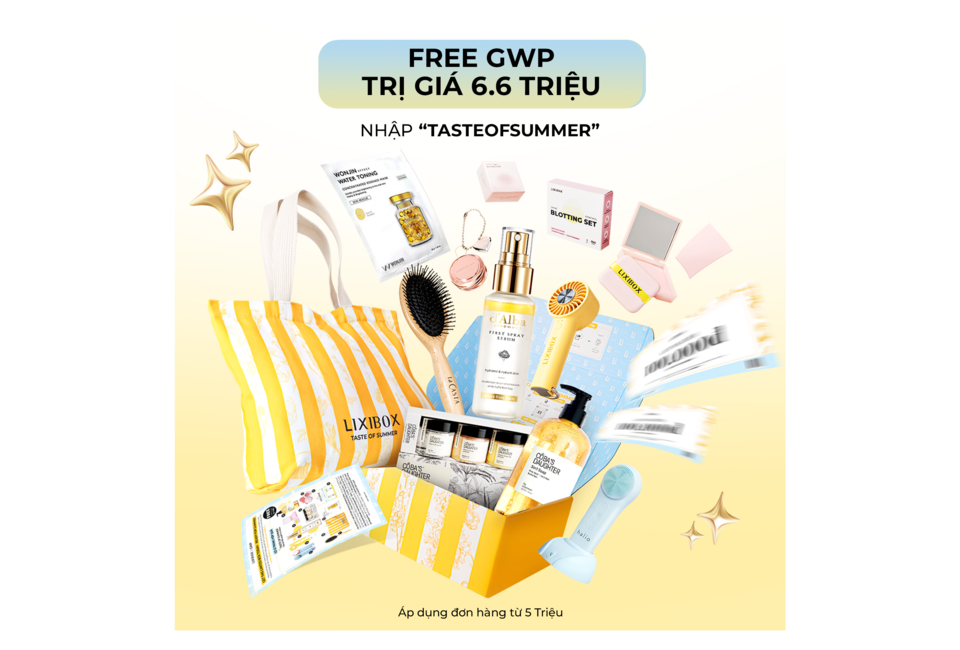 Bàn chải điện làm trắng răng Halio Sonic Whitening Toothbrush Rose Gold cùng nhiều sản phẩm chăm sóc khác, bao gồm serum, bộ phấn phủ và túi xách Lixibox với thiết kế đẹp mắt, tất cả tạo thành một bộ quà tặng hấp dẫn và tiện ích.