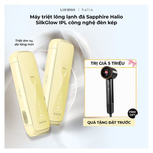 Máy Triệt Lông Halio SilkGlow IPL Sapphire Cooling Hair Removal Device