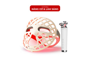 Combo Nâng Cơ & Làm Sáng bao gồm mặt nạ làm sáng da và máy nâng cơ, giúp cải thiện độ đàn hồi và tông màu da. Sản phẩm lý tưởng cho việc chăm sóc sắc đẹp tại nhà.