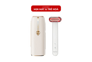 Sản phẩm Combo Mịn Mát và Trẻ Hóa gồm thiết bị chăm sóc da với thiết kế tinh tế, mang đến trải nghiệm làm đẹp cao cấp và hiệu quả trong việc làm mát và trẻ hóa làn da.