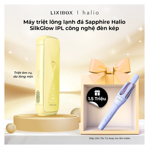 Máy Triệt Lông Halio SilkGlow IPL Sapphire Cooling Hair Removal Device
