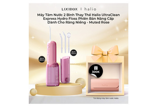 Máy Tăm Nước 2 Bình Thay Thế Halio UltraClean Express Hydro Floss Phiên Bản Nâng Cấp Dành Cho Răng Niềng - Muted Rose