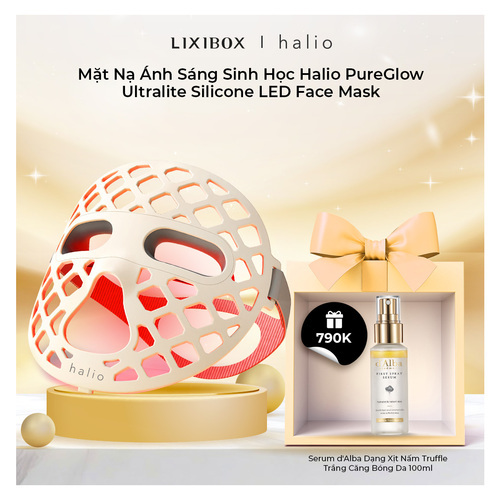 Mặt Nạ Ánh Sáng Sinh Học Halio PureGlow Ultralite Silicone LED Face Mask