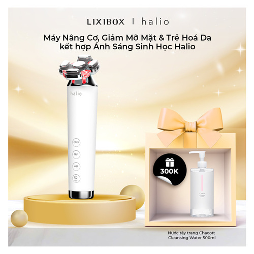 Máy Nâng Cơ, Giảm Mỡ Mặt & Trẻ Hoá Da kết hợp Ánh Sáng Sinh Học Halio RevitaWave Skin Rejuvenator