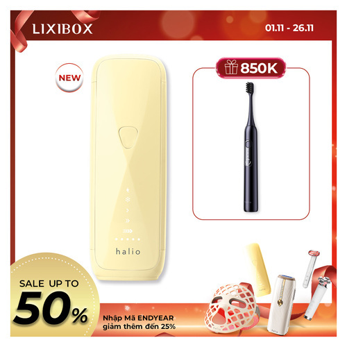 Máy Triệt Lông Halio SilkGlow IPL Sapphire Cooling Hair Removal Device