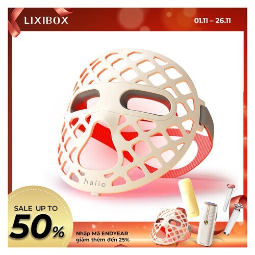 Mặt Nạ Ánh Sáng Sinh Học Halio PureGlow Ultralite Silicone LED Face Mask