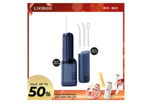 Máy Tăm Nước 2 Bình Thay Thế Halio UltraClean Express Hydro Floss Phiên Bản Nâng Cấp Dành Cho Răng Niềng - Ocean Blue