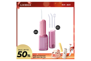 Máy Tăm Nước 2 Bình Thay Thế Halio UltraClean Express Hydro Floss Phiên Bản Nâng Cấp Dành Cho Răng Niềng - Muted Rose