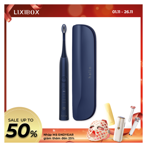 Bàn chải điện làm trắng răng Halio Sonic Whitening Electric Toothbrush Limited Edition - Midnight Blue