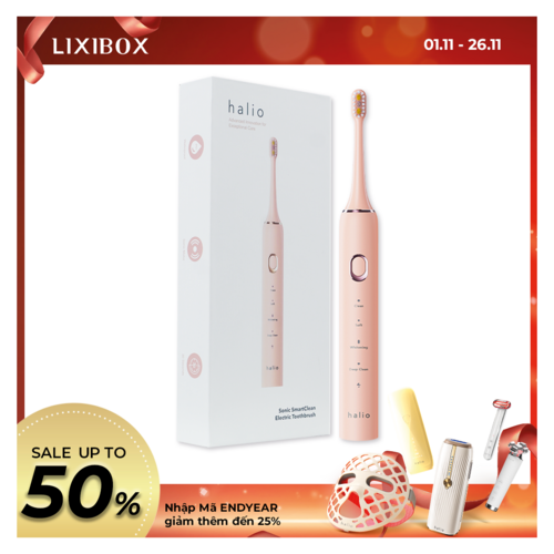 Bàn chải điện Halio Sonic SmartClean Electric Toothbrush Coral