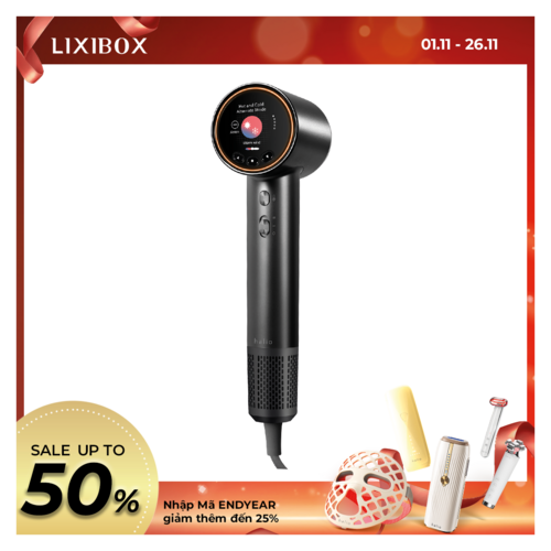 Máy Sấy Tóc Ion Âm Halio Hypersonic Hair Dryer Space Grey