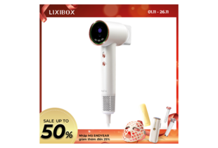 Máy Sấy Tóc Ion Âm Halio Hypersonic Hair Dryer Pearl White