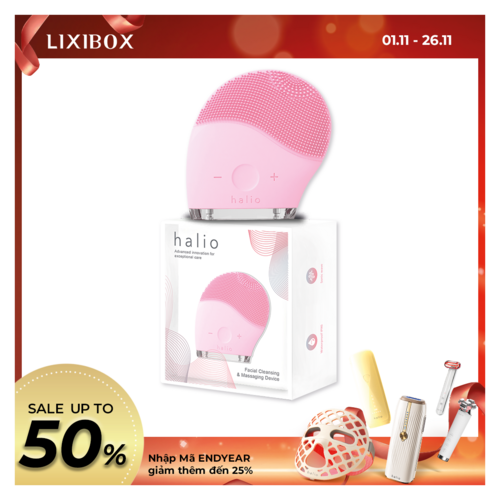Halio Facial Cleansing & Massaging Device Baby Pink Limited Edition