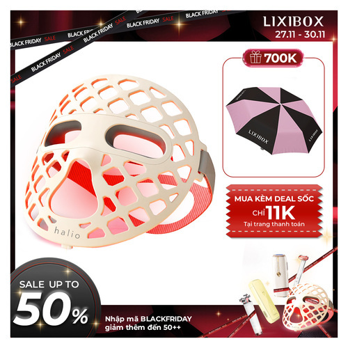 Mặt Nạ Ánh Sáng Sinh Học Halio PureGlow Ultralite Silicone LED Face Mask