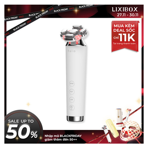 Máy Nâng Cơ, Giảm Mỡ Mặt & Trẻ Hoá Da kết hợp Ánh Sáng Sinh Học Halio RevitaWave Skin Rejuvenator