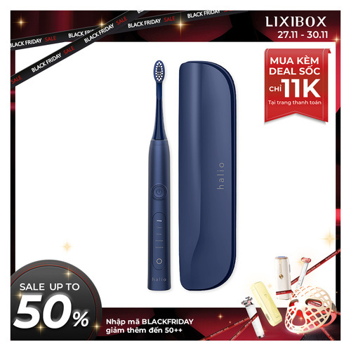 Bàn chải điện làm trắng răng Halio Sonic Whitening Electric Toothbrush Limited Edition - Midnight Blue