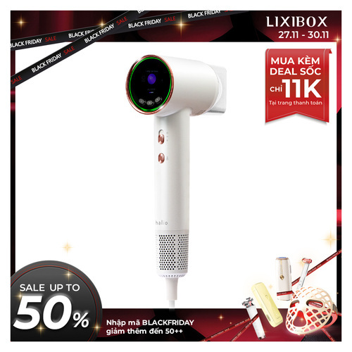 Máy Sấy Tóc Ion Âm Halio Hypersonic Hair Dryer Pearl White