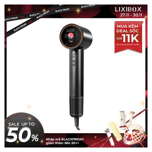 Máy Sấy Tóc Ion Âm Halio Hypersonic Hair Dryer Space Grey