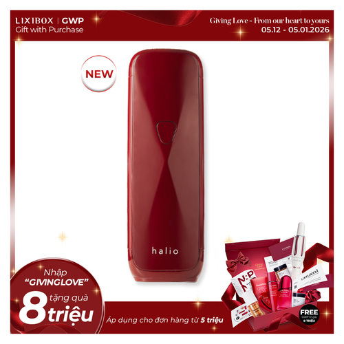 Máy Triệt Lông Halio SilkGlow IPL Sapphire Cooling Hair - Removal Device Rouge