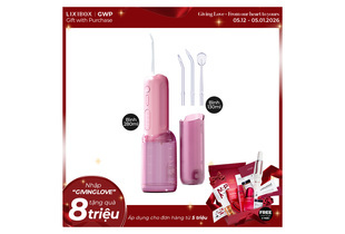 Máy Tăm Nước 2 Bình Thay Thế Halio UltraClean Express Hydro Floss Phiên Bản Nâng Cấp Dành Cho Răng Niềng - Muted Rose