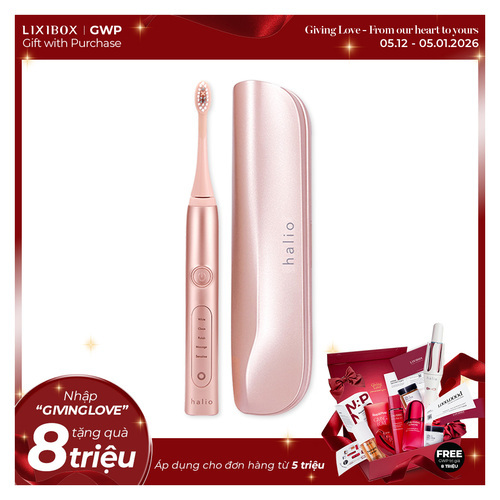 Bàn chải điện làm trắng răng Halio Sonic Whitening Toothbrush Rose Gold