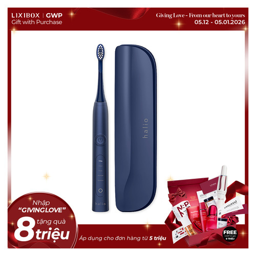 Bàn chải điện làm trắng răng Halio Sonic Whitening Electric Toothbrush Limited Edition - Midnight Blue