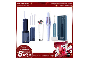 Combo Làm Đẹp Toàn Diện gồm các sản phẩm chăm sóc sắc đẹp Halio như máy đánh răng điện Wave Sonic, máy massage và các dụng cụ làm đẹp khác, áp dụng dùng cho đơn hàng từ 5 triệu, tặng quà trị giá 8 triệu.