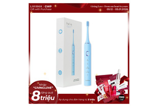 Bàn chải điện Halio Sonic SmartClean Electric Toothbrush Sky Blue với thiết kế hiện đại, nhiều chế độ đánh răng, giúp làm sạch và làm trắng răng hiệu quả. Phù hợp cho gia đình, mang lại nụ cười tươi sáng mỗi ngày.