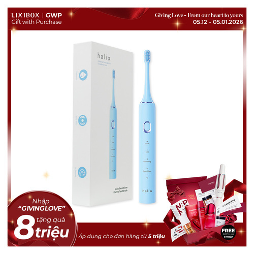 Bàn chải điện Halio Sonic SmartClean Electric Toothbrush Sky Blue